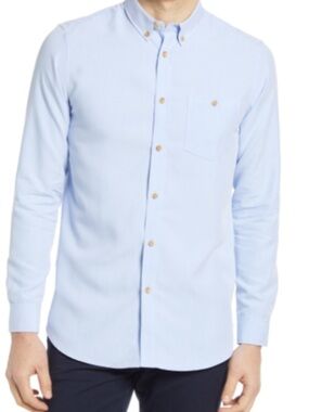 Ted Baker Light Blue Men's Button-Down Oxford Shirt